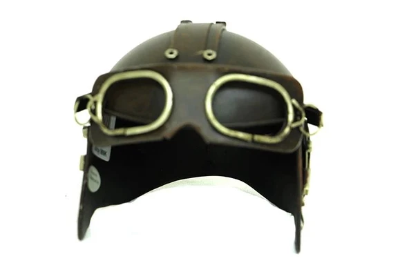 Dekoratif Metal Pilot Kaskı Biblo Vintage Dekoratif Hediyelik - Resim 2