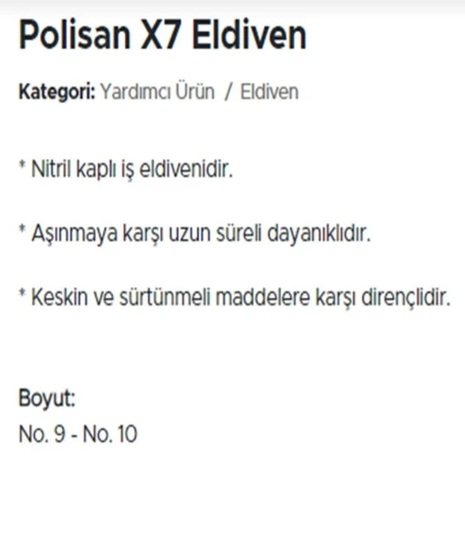 X7 Iş Eldiveni 6 Çift - Resim 2