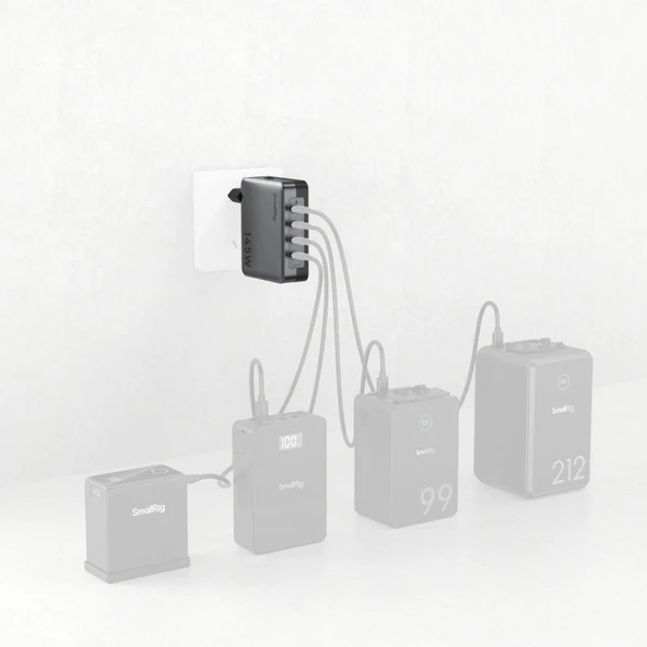 SmallRig 4748  145W 4 Portlu PD Güç Adaptörü - Resim 5