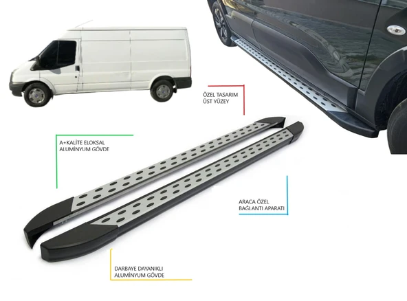 TRANSİT UZUN ŞASE NOKTALI YAN BASAMAK 2006 2007 2008 2009 2010 2011 2012 2013 ürün görseli 1