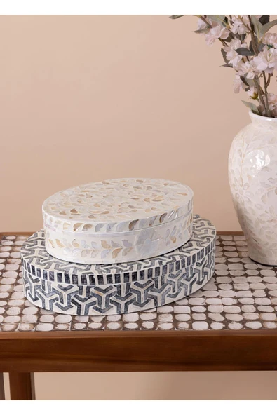 Yuvarlak Kutu 30x23x8 cm TLC0074 - 3