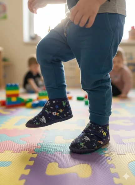 Soylu Yumuşak Nakışlı Gezegenli Erkek Çocuk Pandufu