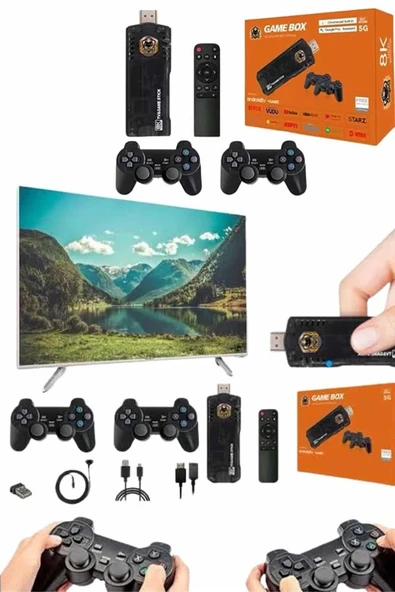 Game Box Android Tv 36500 Oyunlu Atari 5g 8k HDR Ultra HD 64 GB - 3