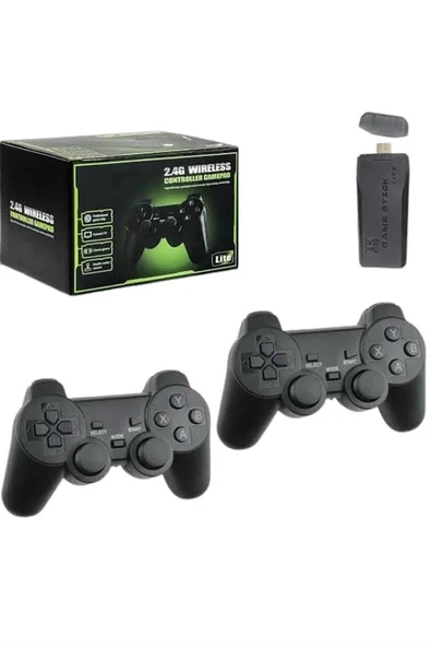 4k Game Stick Oyun Konsolu 2.4g Kablosuz Çift Kol Nostaljik Oyunlar ürün görseli 1