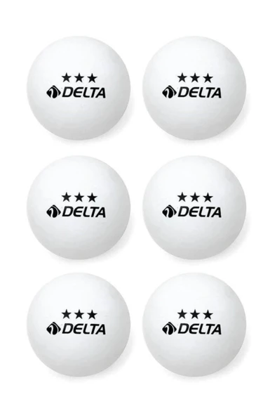 Delta 6 Adet Beyaz Masa Tenisi Topu ( Pinpon Topu ) - 1