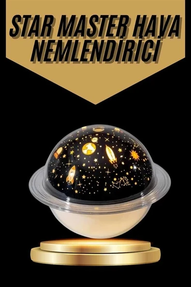 Hava Nemlendirici Renk Değiştiren Oda Kokusu Yıldızlı Projektör - Resim 2