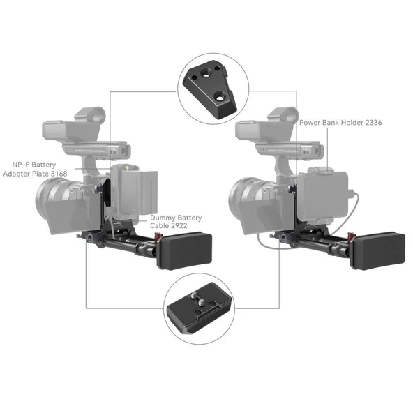 SmallRig 4063 Kompakt V-Mount Plaka Sistemi - Resim 4