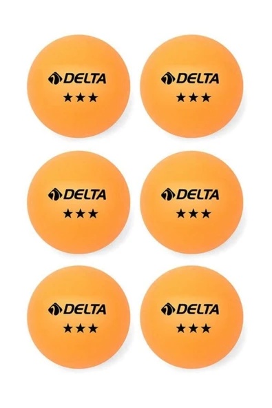 Delta 6 Adet Turuncu Masa Tenisi Topu ( Pinpon Topu ) - 1