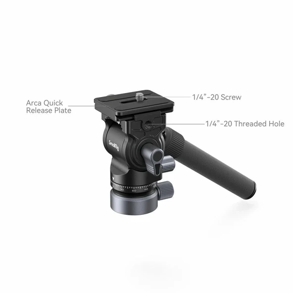 SmallRig 4170B CH20 Tesviye Tabanlı Video Kafası - Resim 2