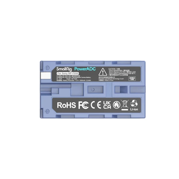 SmallRig 4331 NP-F550  USB-C Şarj Edilebilir Kamera Pili - Resim 3