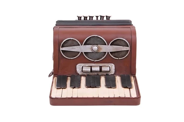 Dekoratif Metal Akordeon Dekoratif Obje Biblo Hediyelik ürün görseli 1