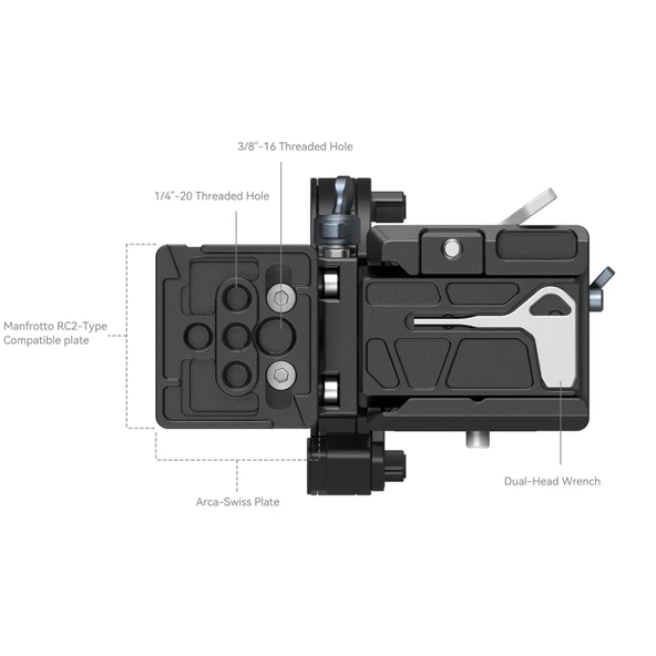 SmallRig 4244 Sony A1 / A7 / A 9 / FX Serisi İçin Döndürülebilir Yataydan Dikeye Montaj Plakası Kiti - Resim 7