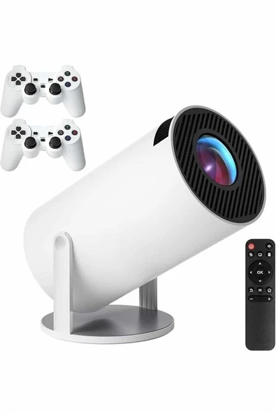 4K Wireless Çift Kollu Kumandalı Oyun Projeksiyonu Retro Video Oyunu ürün görseli 1