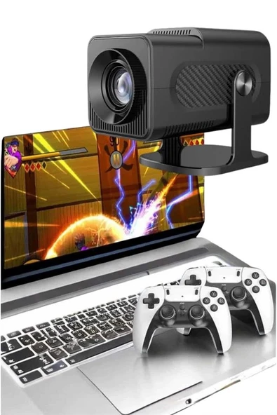 Çift Kollu Game Box Projeksiyon Cihazı Kumandalı Android Tv Dahili Hoparlör - 4