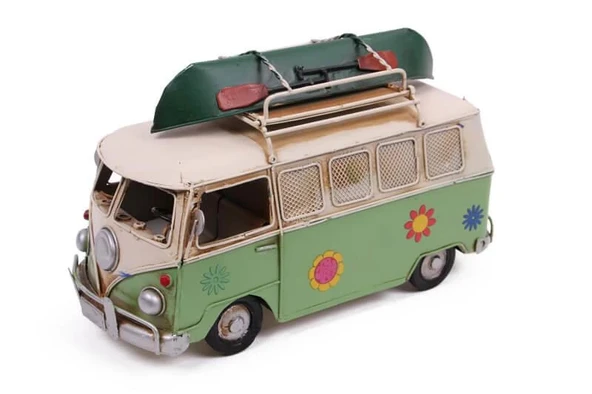 Dekoratif Metal Minibüs Çerçeveli ve Kumbaralı Hediyelik - Resim 4