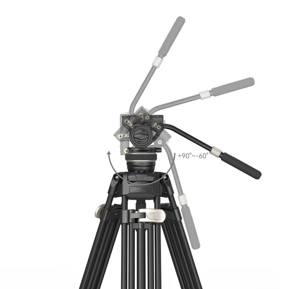 SmallRig 3989 AD-100 Video Kamera Karbon Fiber Tripod Kiti - 3