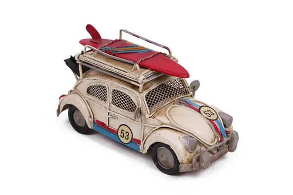 Dekoratif Metal Araba Çerçeveli ve Kumbaralı Hediyelik - Resim 3