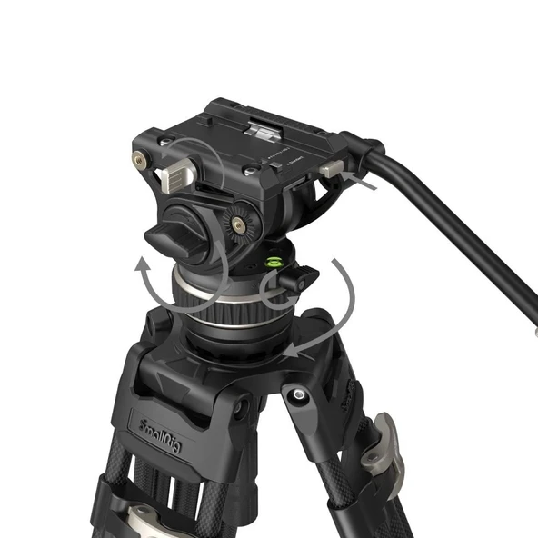SmallRig 3989 AD-100 Video Kamera Karbon Fiber Tripod Kiti - 2