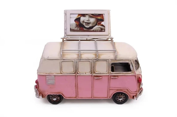 Dekoratif Metal Minibüs Çerçeveli ve Kumbaralı Hediyelik ürün görseli