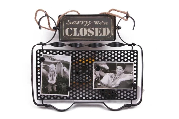 Dekoratif Metal Kapı Yazısı Motosiklet Dekorlu Vintage Hediyelik - Resim 2