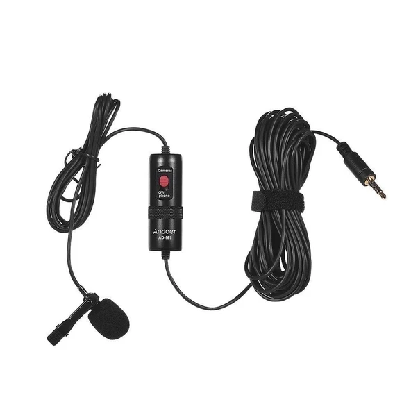 Andoer AD-M1 Çok Yönlü Kondansatör Yaka Mikrofonu - Resim 2