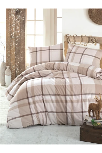 Kristal Nevresim Takımı Sava Kahve Tek Kişilik