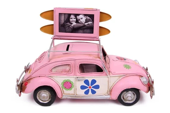 Dekoratif Metal Araba Çerçeveli ve Kumbaralı Hediyelik ürün görseli 1