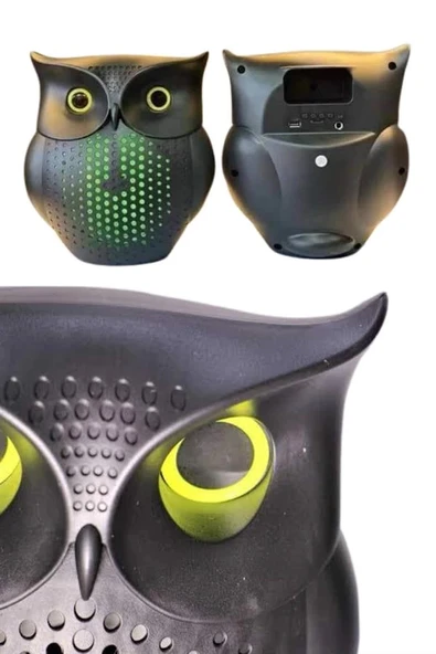 TWS Bluetooth Hoparlör Baykuş Tasarımlı Taşınabilir RGB Işıklı Uzun Pil Ömrü - Resim 3