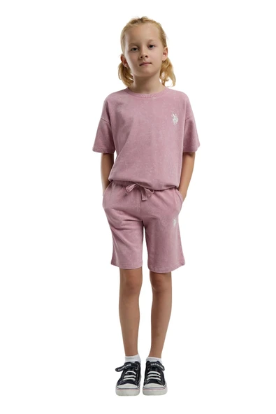 Us Polo Kız Çocuk Garson Kısa Kol Pijama Takım 2089 ürün görseli 1