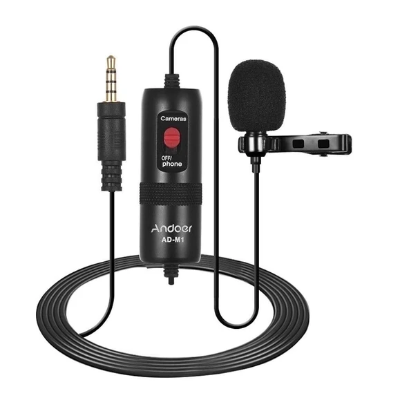 Andoer AD-M1 Çok Yönlü Kondansatör Yaka Mikrofonu ürün görseli