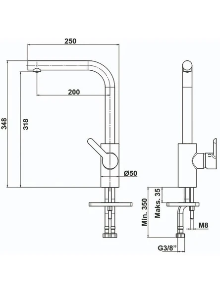 Hafele Lemare Siyah Mutfak Bataryası - 4
