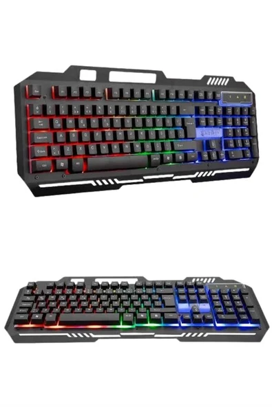 RGB Işıklı Gaming Oyuncu Klavye Q Klavye Mouse Hediyeli - Resim 3
