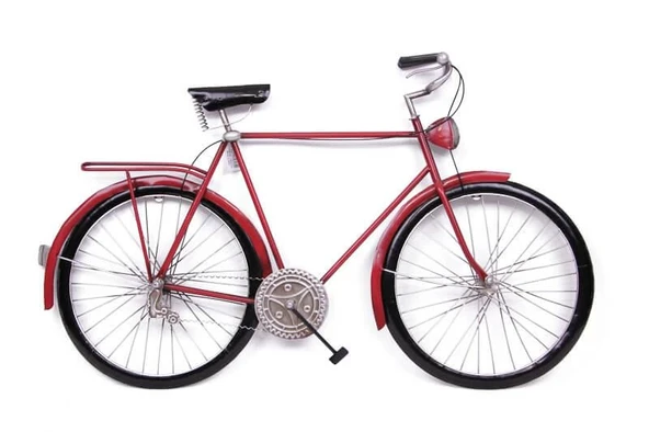 Bisiklet Pano Kırmızı Pano Vintage Dekoratif Ev Ofis Hediyelik ürün görseli