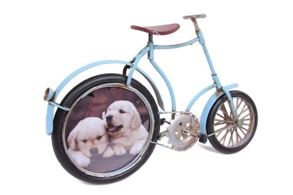 Dekoratif Metal Bisiklet Çerçeveli Vintage Hediyelik - Resim 3