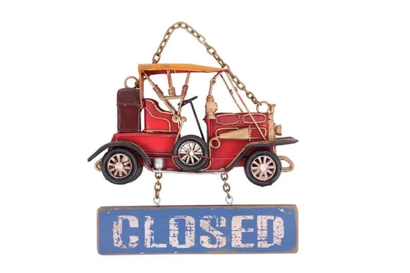 Dekoratif Metal Kapı Yazısı Nostaljik Araba Hediyelik ürün görseli