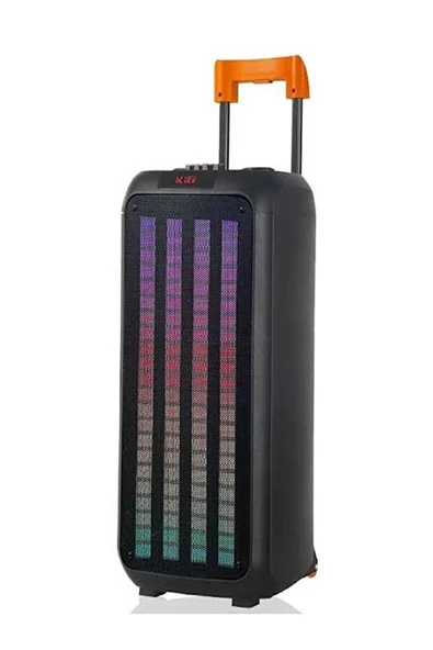 NDR-1098 8" Taşınabilir Büyük Boy RGB Bluetooth Kablosuz Mikrofonlu Parti Hoparlörü - 4