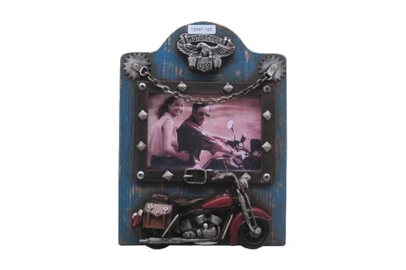 Dekoratif Metal Çerçeve Motosiklet Dekorlu Vintage Hediyelik ürün görseli 1