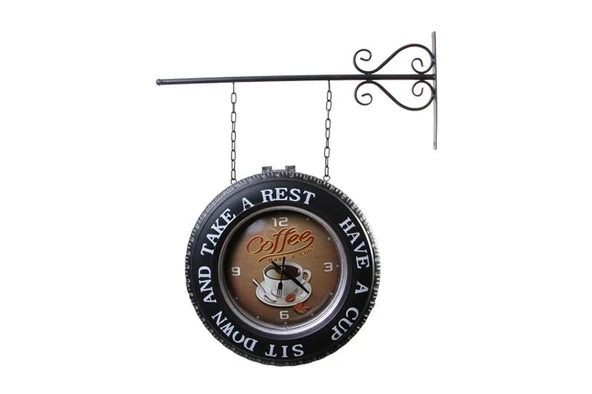 Dekoratif Coffee Temalı Gar Saati Pano Drink Temalı Vintage ürün görseli 1