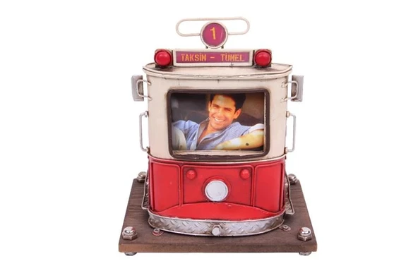 Dekoratif Metal Kalemlik Çerçeveli Tramvay Temalı Hediyelik ürün görseli