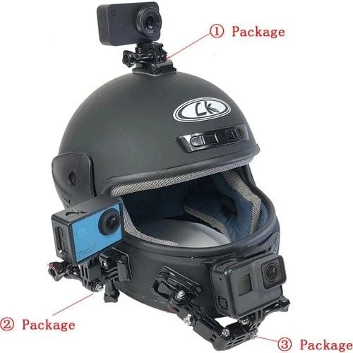 OEM Marka GP11 Aksiyon Kameraları için Kask Bağlantı Aparatı Seti (K2) - Resim 3