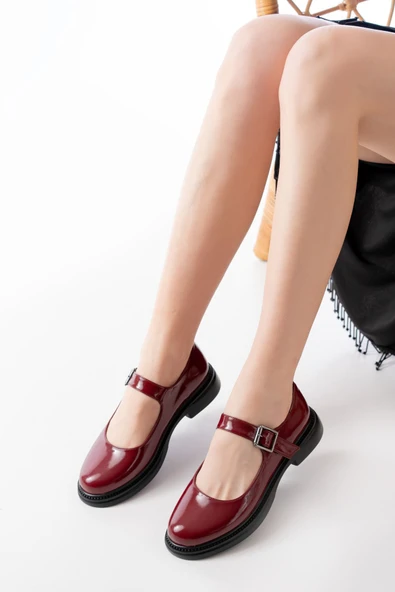 YSN-4422 Bordo Kroko Topuklu Kadın Çizme - 7