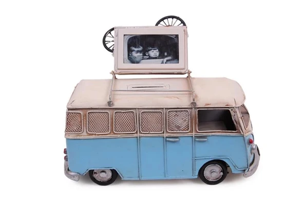 Dekoratif Metal Minibüs Çerçeveli ve Kumbaralı Hediyelik ürün görseli