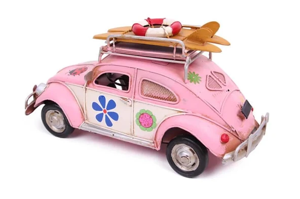 Dekoratif Metal Araba Çerçeveli ve Kumbaralı Hediyelik - Resim 5