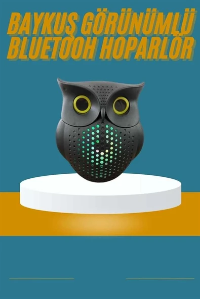 Baykuş Görünümlü Işıklı Bluetooth Speaker Bluetooth Hoparlör - Resim 2