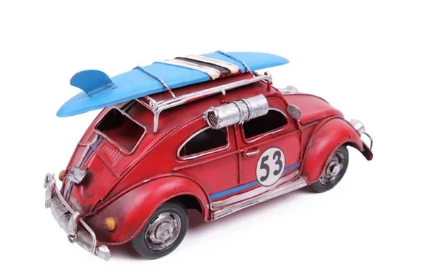 Dekoratif Metal Araba Çerçeveli Vintage Vosvos Hediyelik - Resim 5