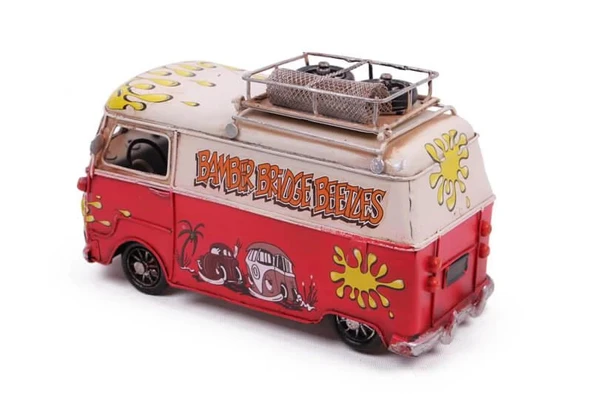 Dekoratif Metal Minibüs Çerçeveli ve Kumbaralı Hediyelik - Resim 5