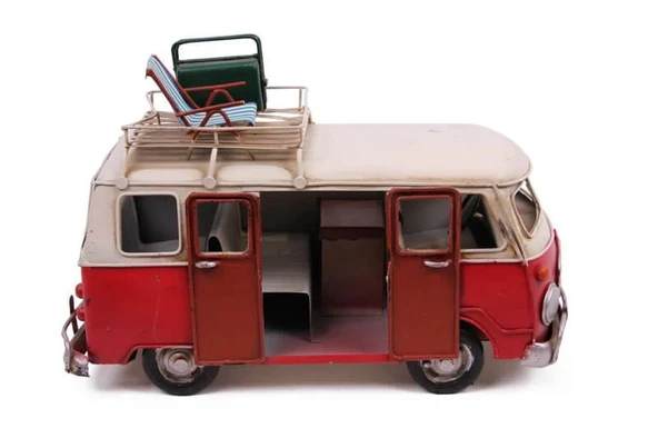 Dekoratif Metal Minibüs Vintage Vosvos Hediyelik - Resim 5