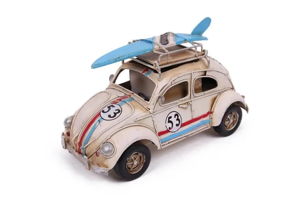 Dekoratif Metal Araba Çerçeveli Kalemlik Hediyelik - Resim 4