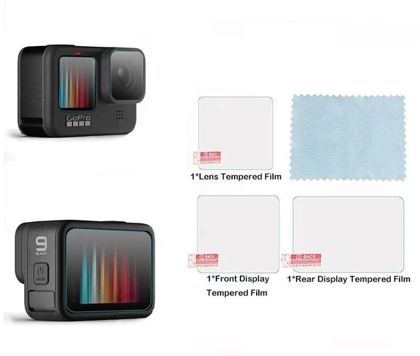 Oem Marka Gopro 9/10/ 11/ İçin 3'lü Lcd Lens Ekran Koruyucu - 3