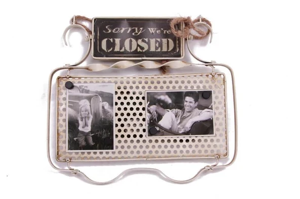 Dekoratif Metal Kapı Yazısı Motosiklet Dekorlu Vintage Hediyelik - Resim 2